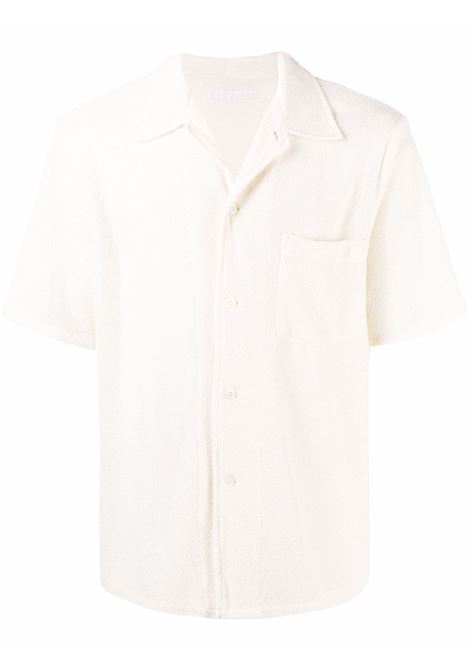 White textured-finish short-sleeved box shirt - OUR LEGACY men